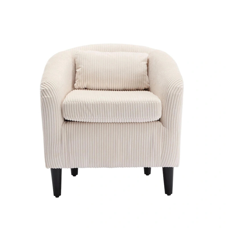 Fauteuil seau en tissu avec coussin et oreiller