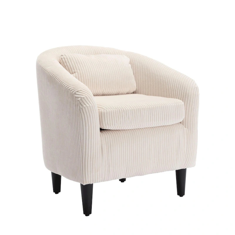 Fauteuil seau en tissu avec coussin et oreiller