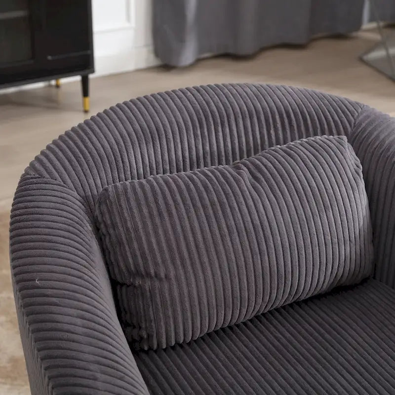 Fauteuil seau en tissu avec coussin et oreiller