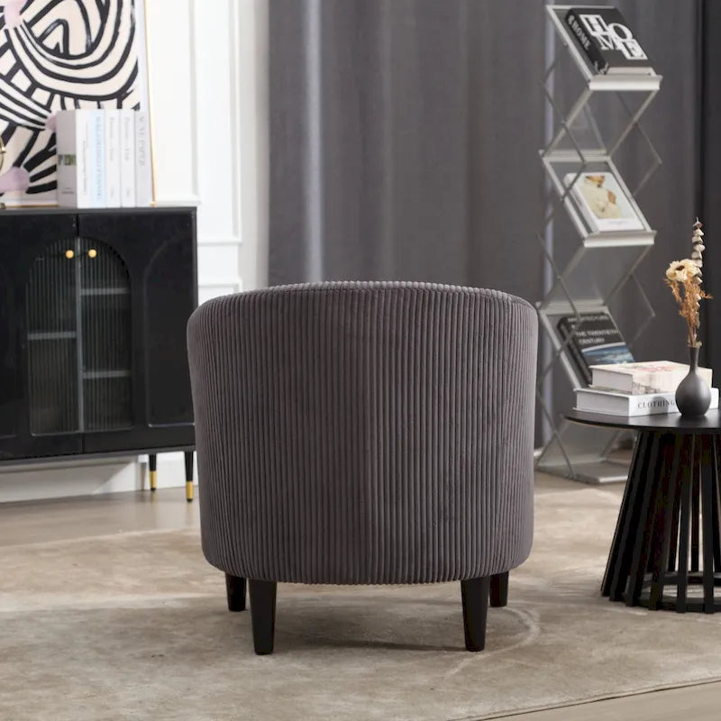 Fauteuil seau en tissu avec coussin et oreiller