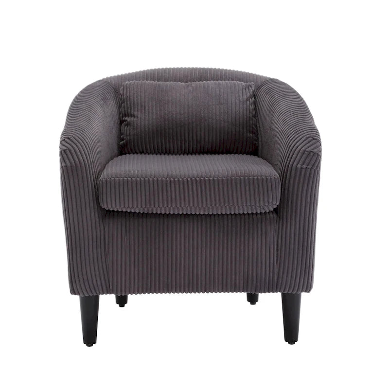 Fauteuil seau en tissu avec coussin et oreiller