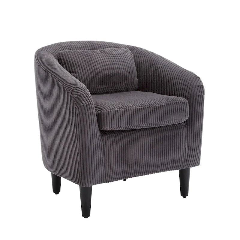 Fauteuil seau en tissu avec coussin et oreiller