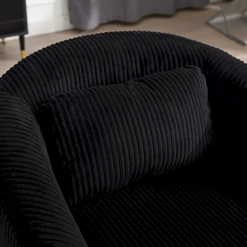 Fauteuil seau en tissu avec coussin et oreiller